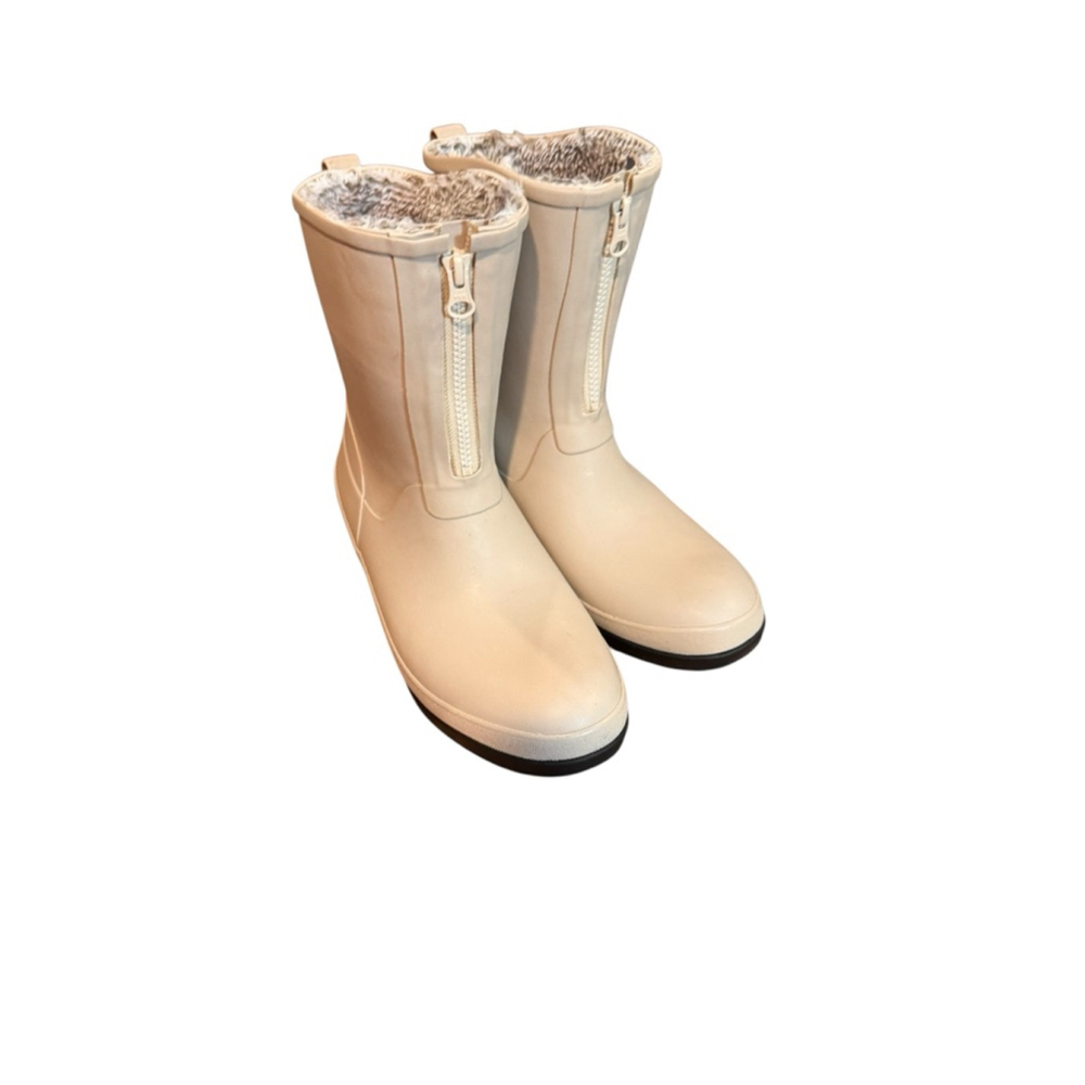 Women's Bogs Beige Black Winter Rain Boots US 11 - Picture 3 of 10